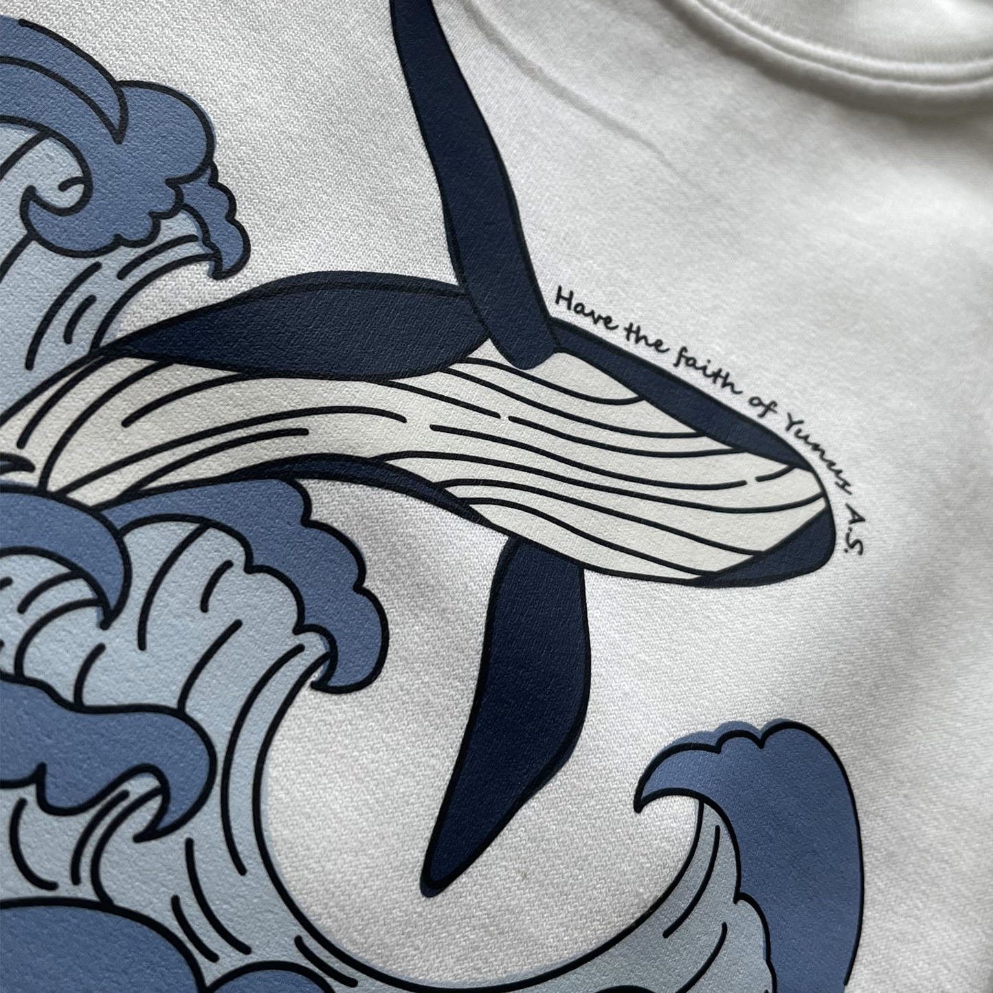 Crewneck Sweater Faithful Whale Have the Faith of Yunus AS | Youth Unisex Long Sleeves