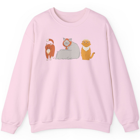 Crewneck Sweater The Cozy Cat Crew | Adult Unisex Long Sleeves