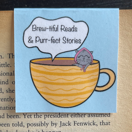 Magnetic Bookmark | Brew-tiful Reads & Purr-fect Stories