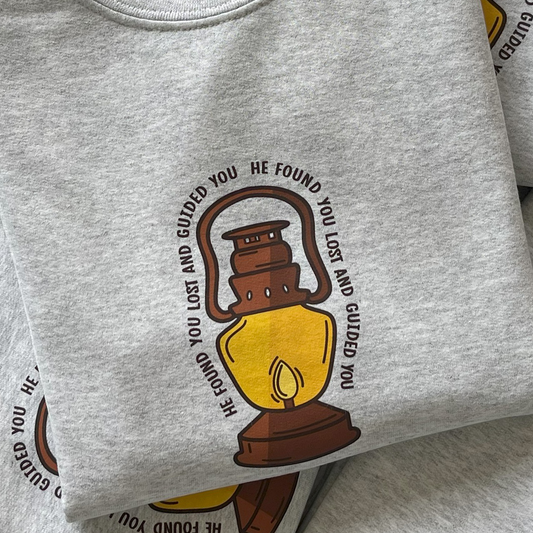 Crewneck Sweater He Found You Lost and Guided You | Adult Unisex Long Sleeves