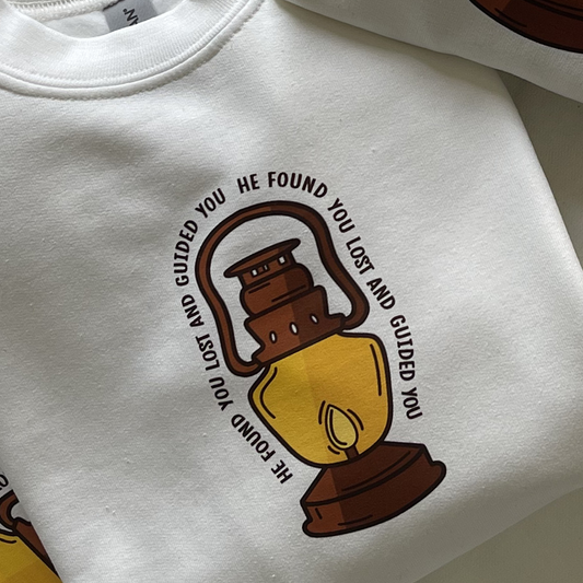 Crewneck Sweater He Found You Lost and Guided You | Youth Unisex Long Sleeves