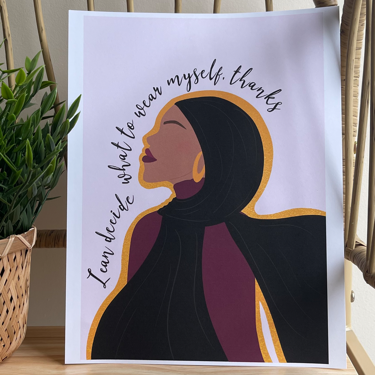 Paper Print | Hijab Empowerment Illustration | 8.5 x 11 Inches