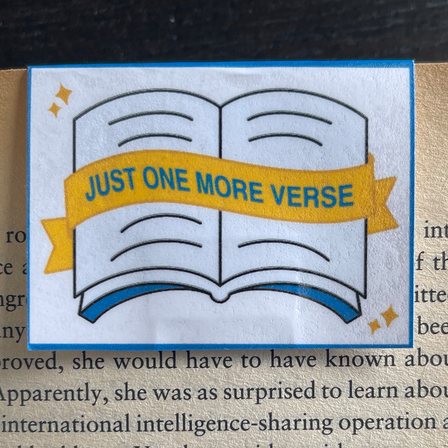 Magnetic Bookmark | Just One More Verse