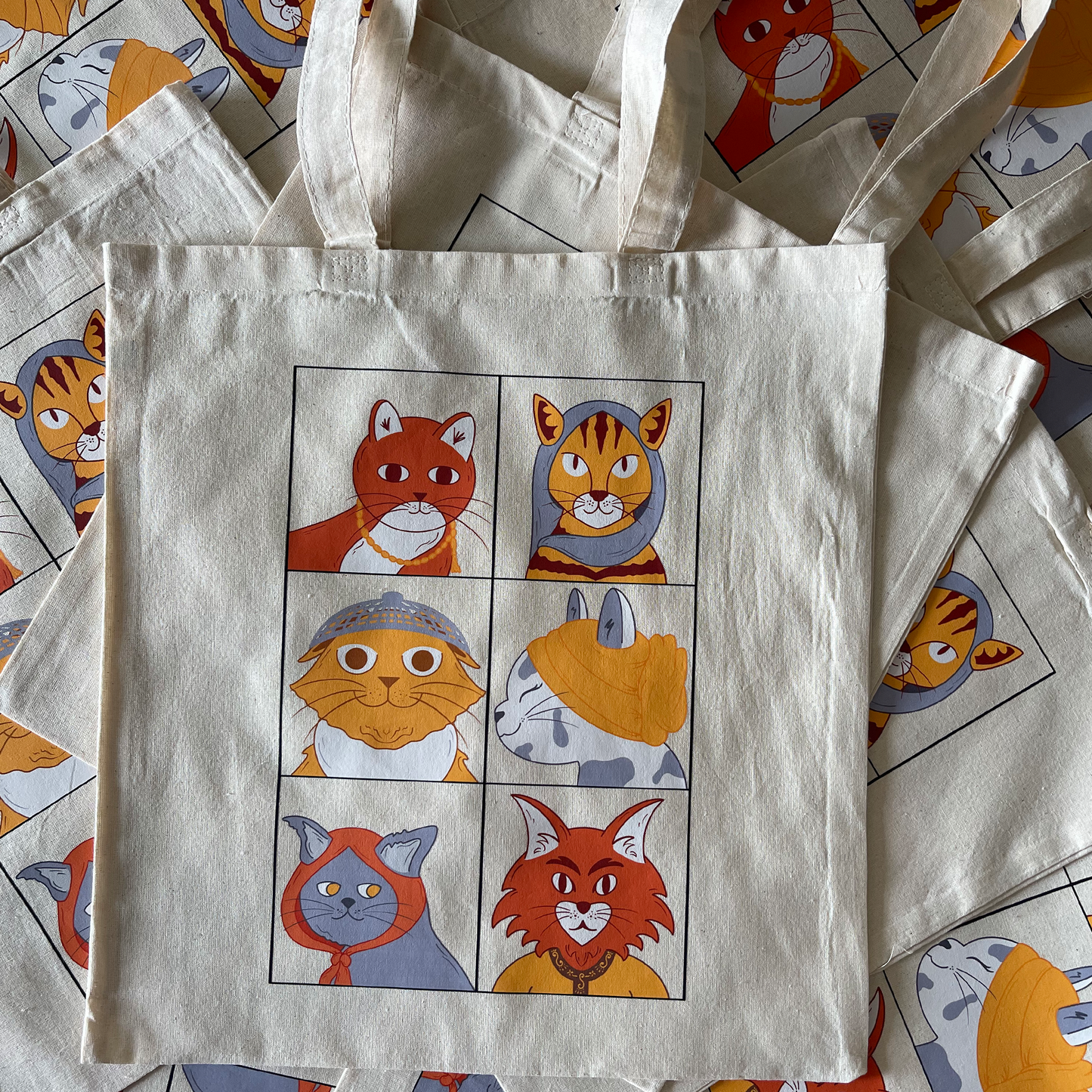 Sac fourre-tout Meowslim Cats – Adorables motifs de chats islamiques