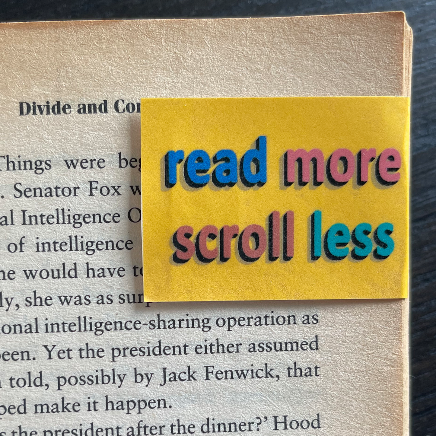 Magnetic Bookmark | Read More, Scroll Less