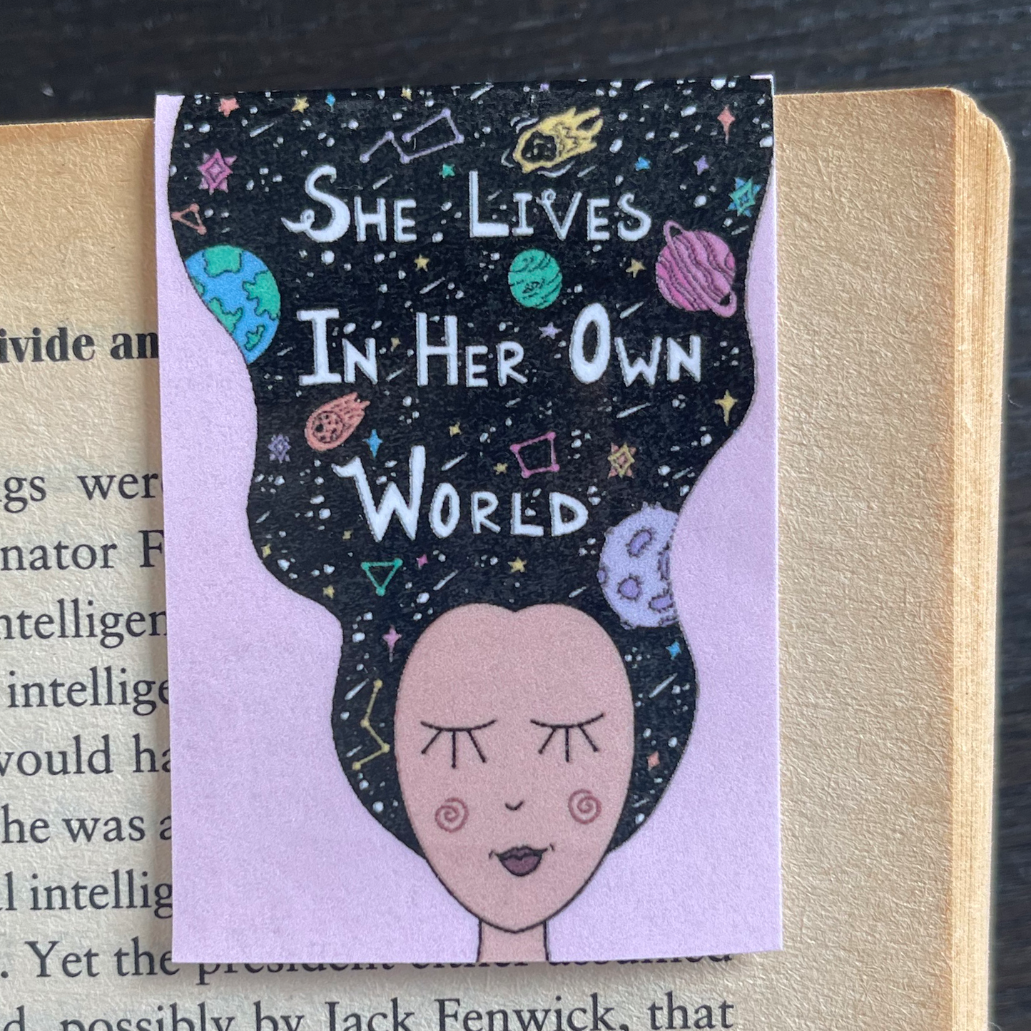 Magnetic Bookmark | She Lives in Her Own World